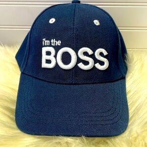 I’m The Boss Navy Embroidered Baseball Cap